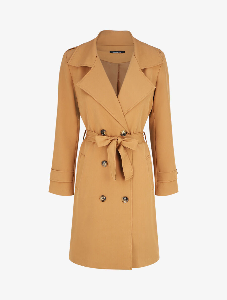 Trench uni coupe oversize - Camel - 1