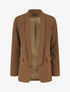 Blazer droit basique uni - Marron - 1
