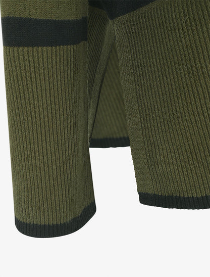 Pull à rayures - Kaki - 3