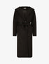 Manteau long à capuche - Noir - 1