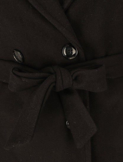 Manteau long à capuche - Noir - 3