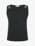Top uni sans manches à broches amovibles - Noir - 4