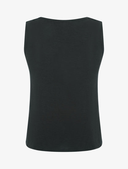 Top uni sans manches à broches amovibles - Noir - 2