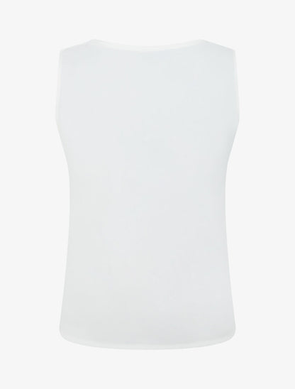Top uni sans manches à broches amovibles - Blanc - 2