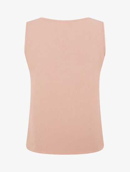 Top uni sans manches à broches amovibles - Vieux rose - 2