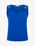 Top uni sans manches à broches amovibles - Bleu roi - 1