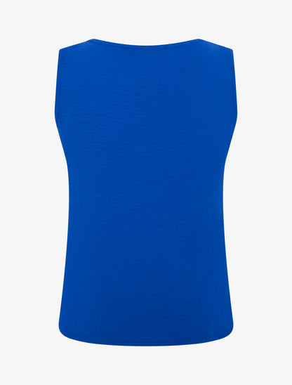Top uni sans manches à broches amovibles - Bleu roi - 2
