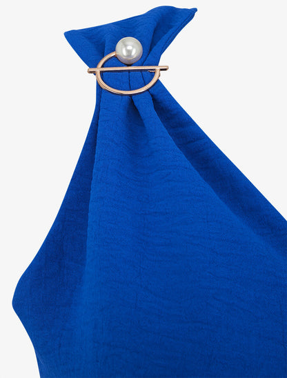 Top uni sans manches à broches amovibles - Bleu roi - 3