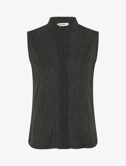 Top sans manches droit irisé - Noir - 4