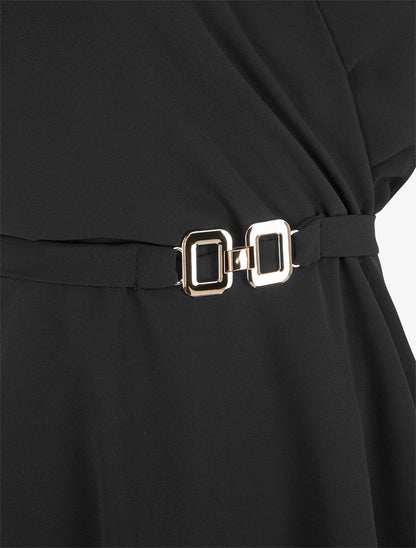 Top uni en voile élastiqué - Noir - 3