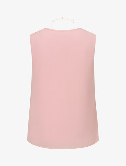 Top droit sans manches col bénitier - Rose - 2