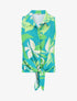 Chemise sans manches à noeud imprimé floral - Vert/turquoise - 1