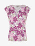 Top avec mancherons à imprimé fleuri - Prune - 4