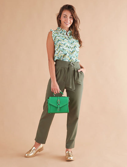 Top à imprimé épi de blé - Menthe - 4