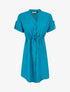Robe unie à cordons de serrage - Bleu canard - 5