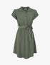 Robe unie ceinturée - Kaki - 1