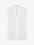 Top texturé sans manches uni coupe ample - Blanc - 4