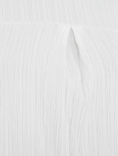Top texturé ample sans manches - Blanc - 3