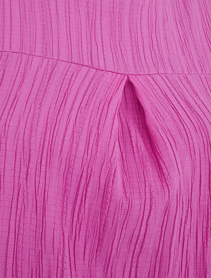 Top texturé ample sans manches - Violine - 3