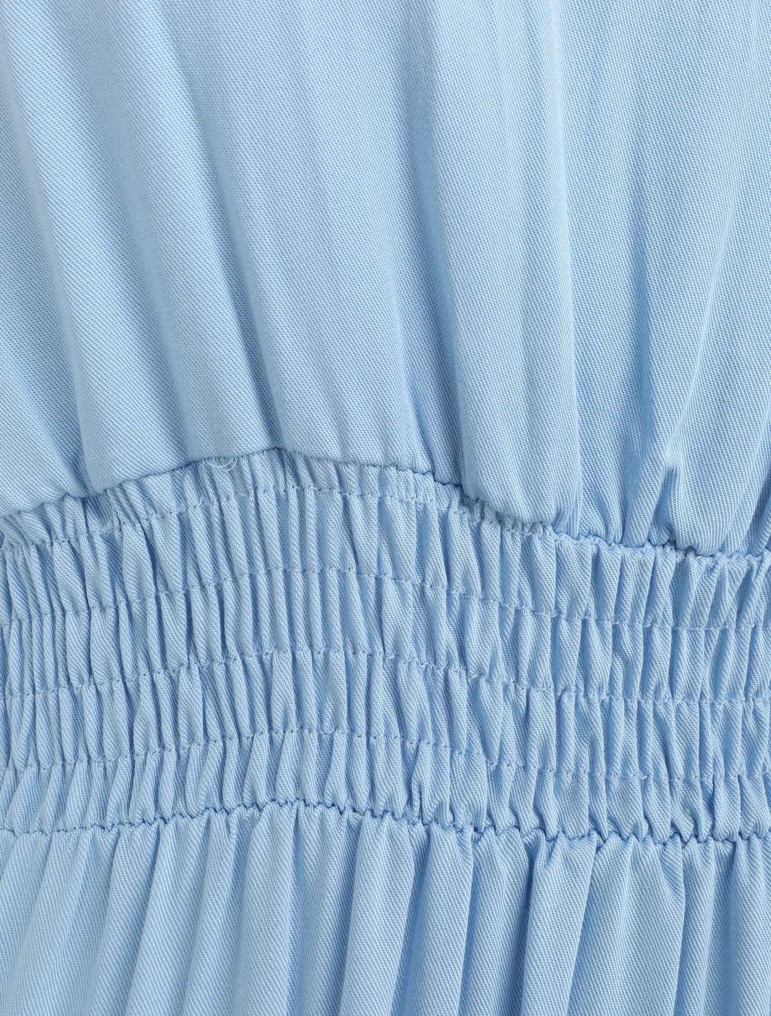 Robe longue cintrée à taille élastiquée - Bleu ciel - 3