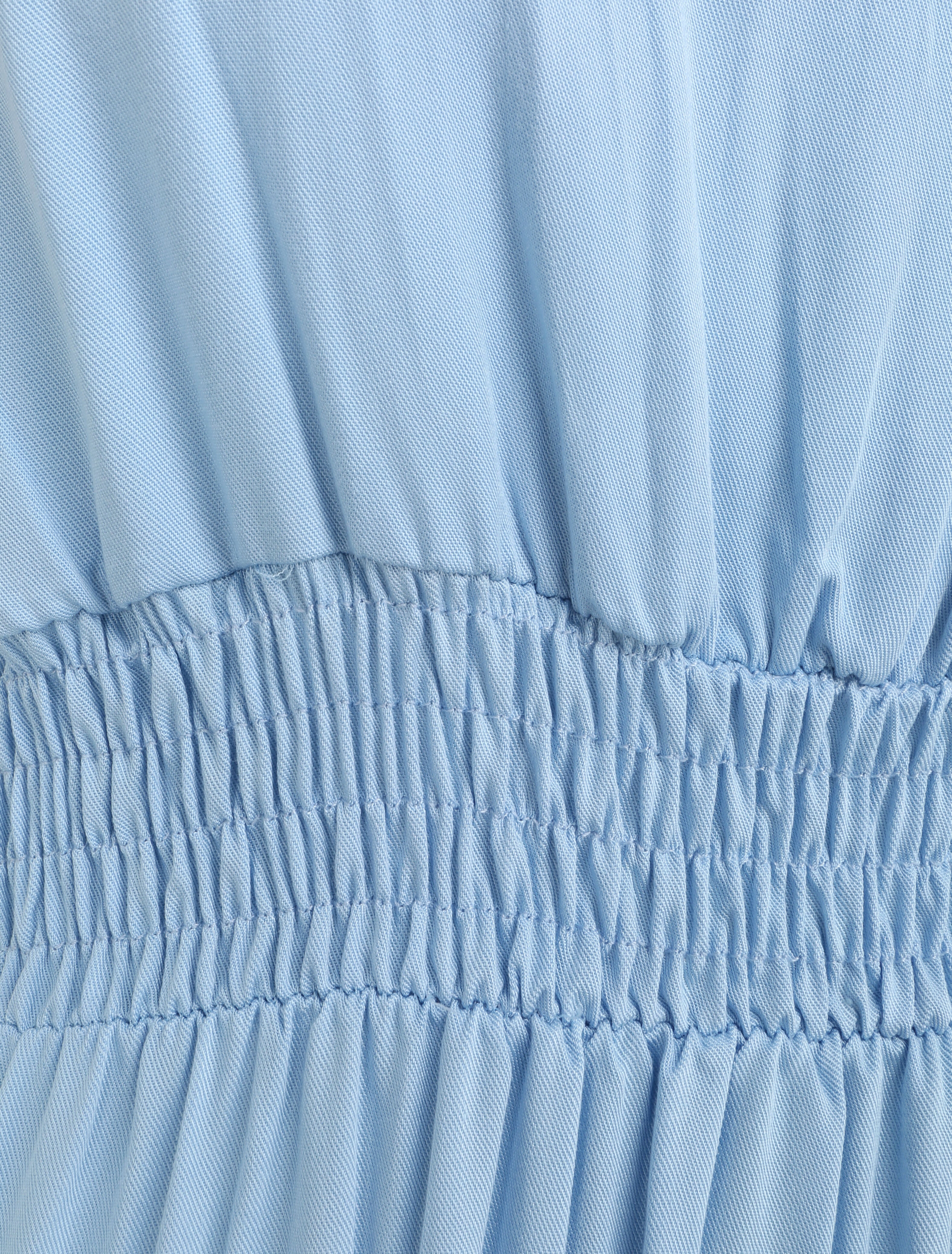 Robe longue cintrée à taille élastiquée - Bleu ciel - 3