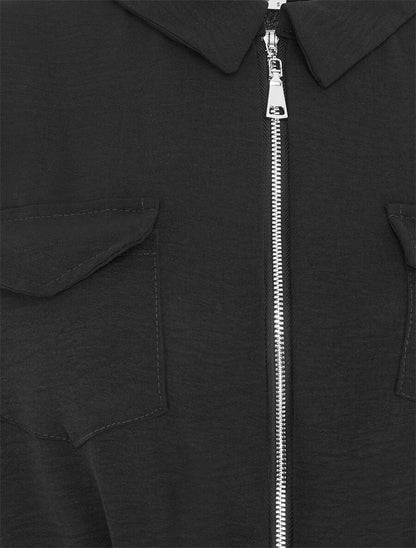 Combinaison unie à buste zippée - Noir - 3