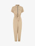 Combinaison unie à buste zippée - Beige - 1