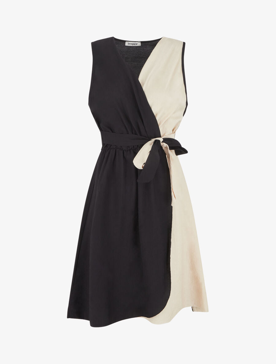 Robe effet portefeuille - Beige - 1