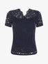 Top uni en dentelle - Marine - 1