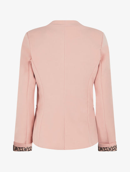 Blazer à manches imprimé graphique - Rose - 2