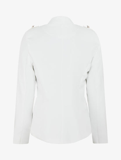 Veste droite style officier - Blanc - 2