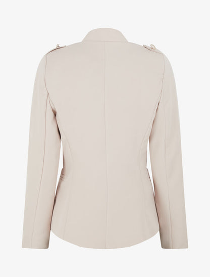 Veste droite style officier - Beige - 2