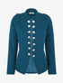Veste droite style officier - Bleu canard - 1