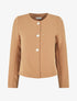 Veste courte à boutons stylisés - Beige foncé - 4
