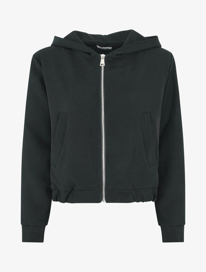 Sweat zippé à capuche - Noir - 4
