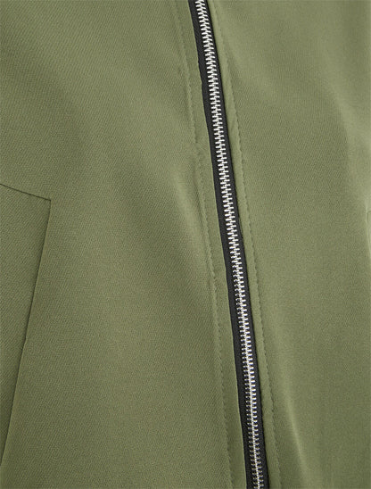 Sweat zippé à capuche - Kaki - 3