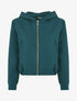 Sweat zippé à capuche - Bleu canard - 1