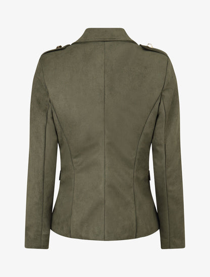Veste mi-longue style officier - Kaki - 2