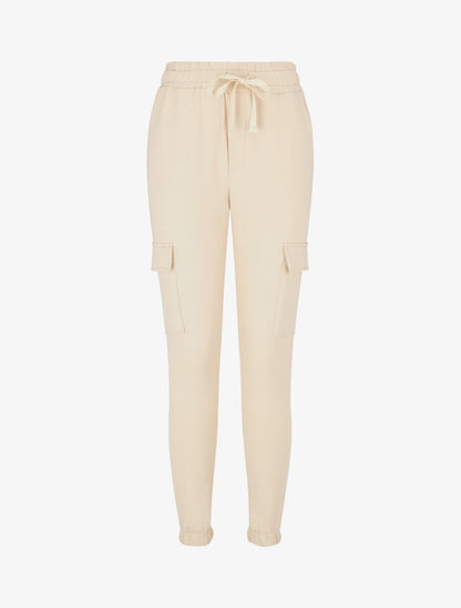 Jogging style cargo taille haute - Beige - 1