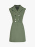 Robe courte coupe ajustée style tailleur - Kaki - 5