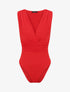 Body sans manches effet drapé - Rouge - 1