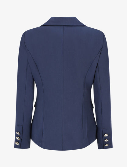 Blazer uni boutonné - Marine - 2