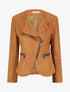 Veste en suédine style perfecto - Camel foncé - 5