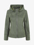 Veste en suédine zippée à capuche - Kaki - 1