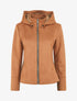 Veste en suédine zippée à capuche - Camel - 1