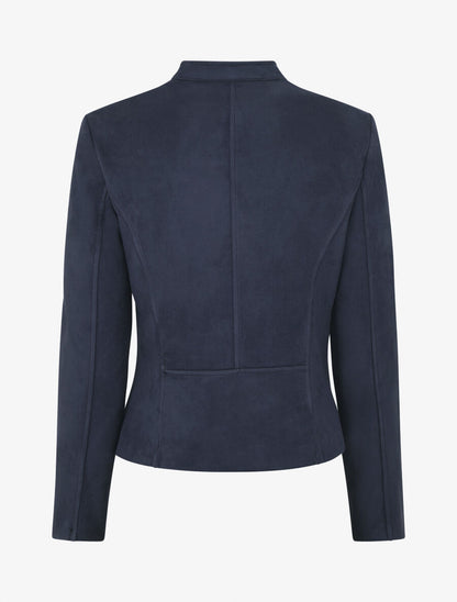 Veste en suédine zippée - Marine - 2