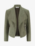 Veste en suédine à pans asymétriques - Kaki - 4