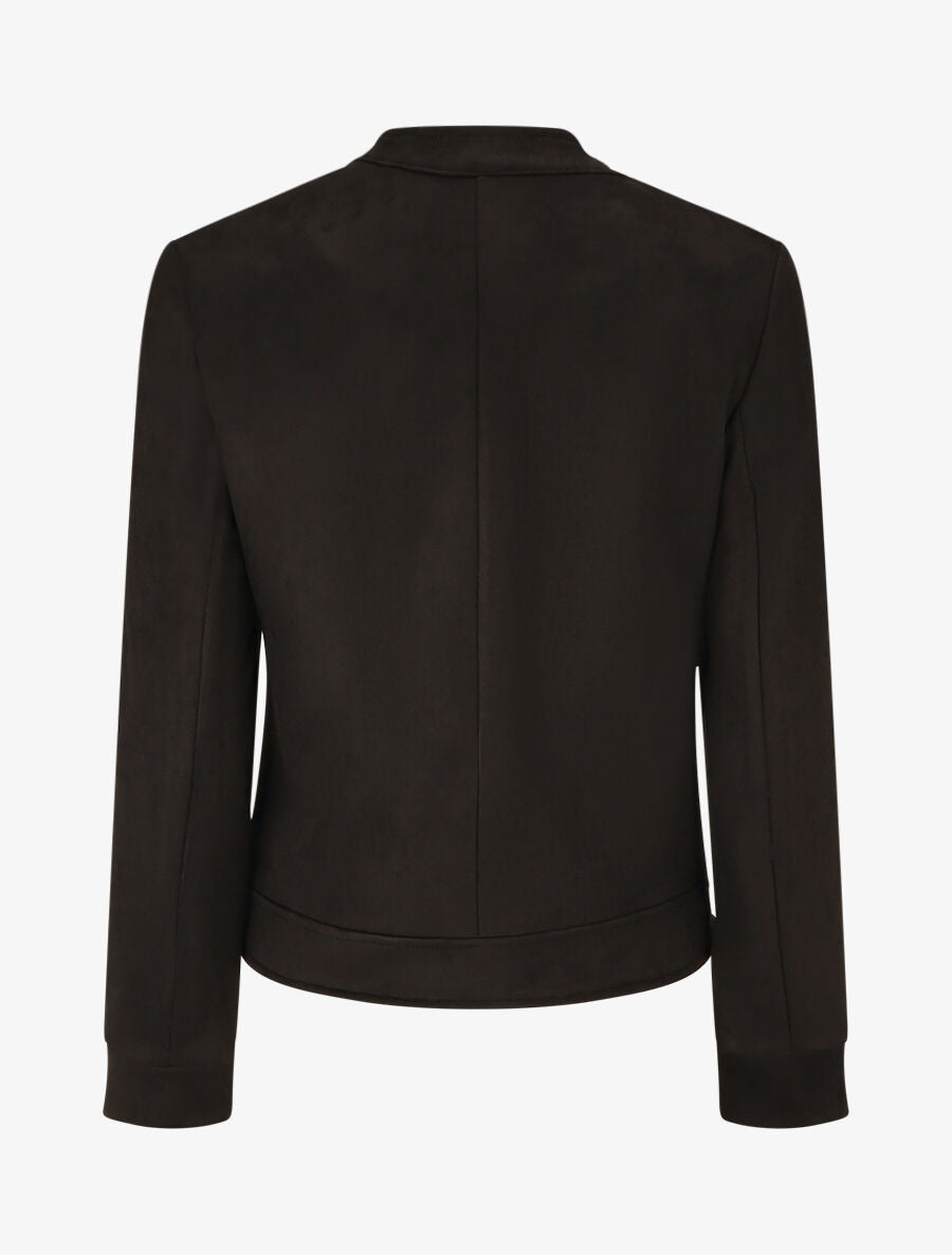 Veste en suédine à poches zippées - Noir - 2