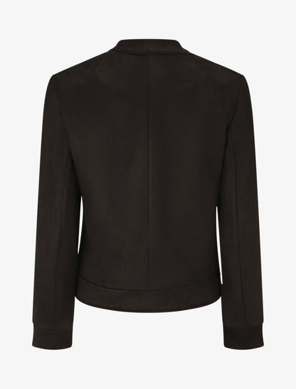 Veste en suédine à poches zippées - Noir - 2