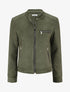 Veste en suédine à poches zippées - Kaki - 1